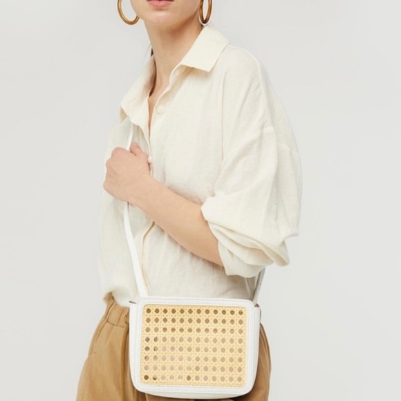 OAK + FORT Handbags - Oak + Fort NWT White Square Waist Bag